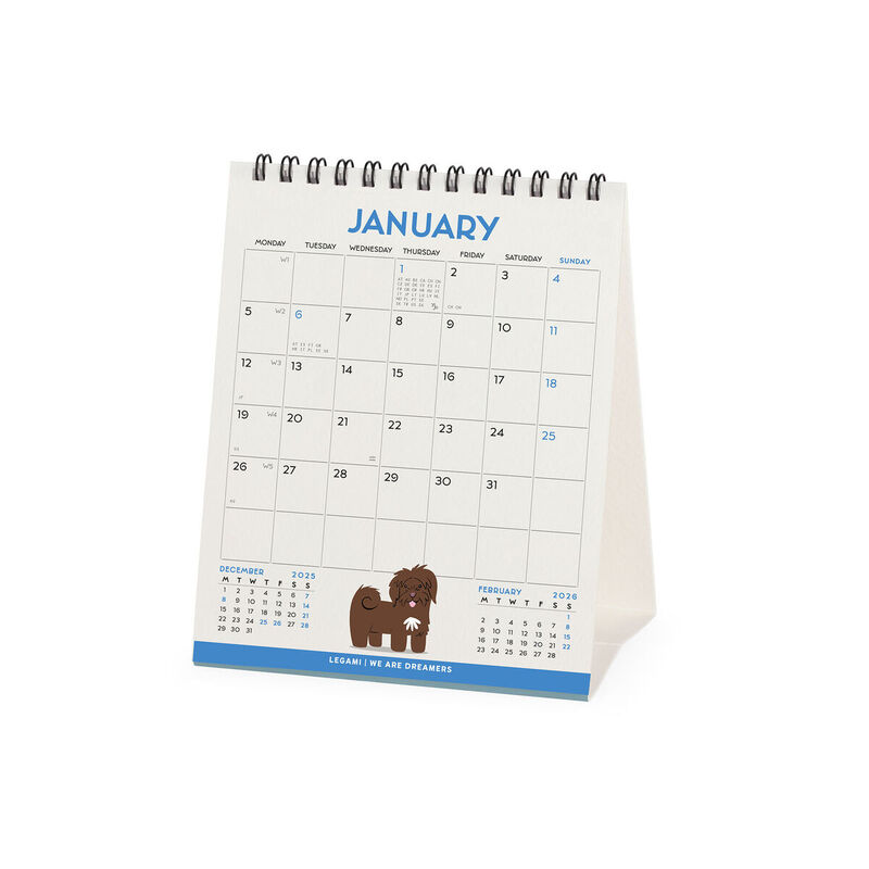 Legami Dogs Of The World 2026 Desk Calendar 12x14.5cm image number 2