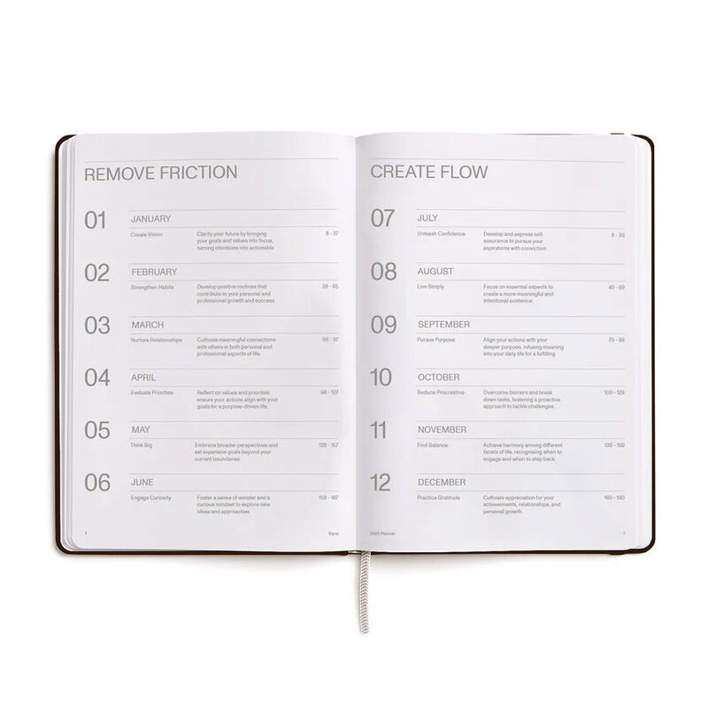 Karst Stone Paper Espresso A5 Hard Cover Weekly Planner 2026 image number 2