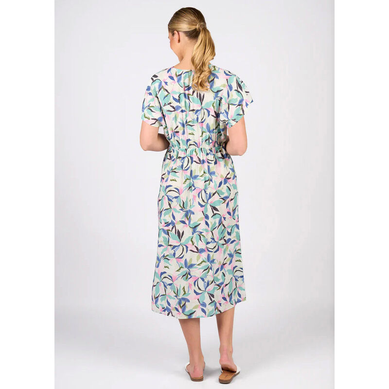 Vassalli Drop Shoulder Dress With Wrap Bodice And Side Pockets image number 5