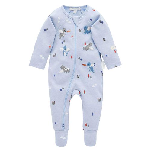 Purebaby Thick Zip Growsuit