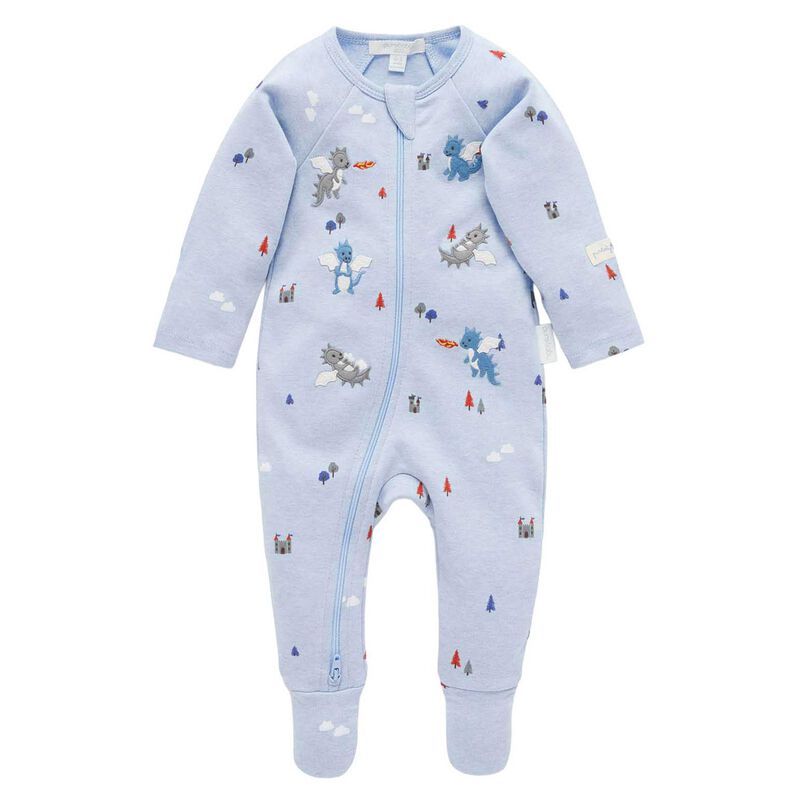 Purebaby Thick Zip Growsuit image number 0