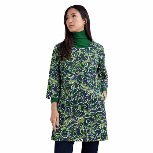 Seasalt Cornwall Port Gaverne Tunic Inked Foliage Maritime