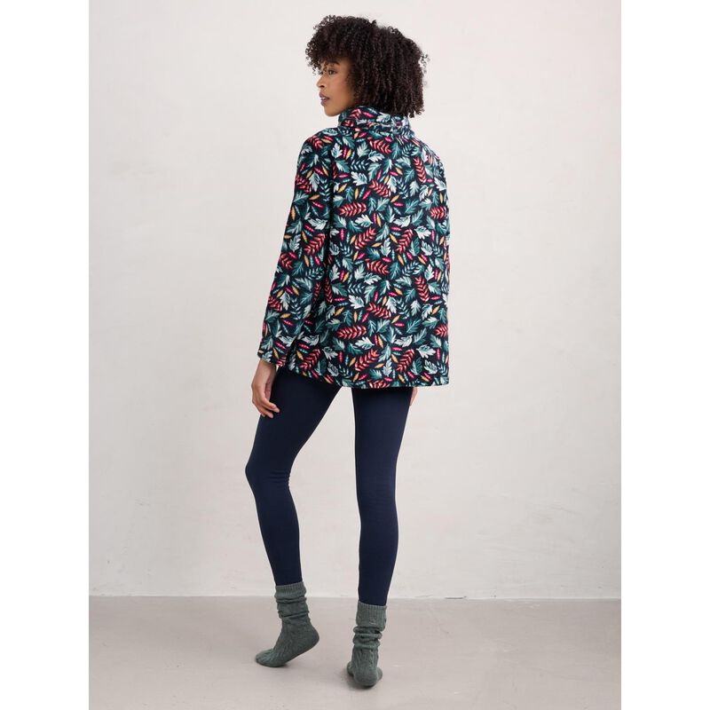 Seasalt Cornwall Snugsoft Top Sunlit Leaves Dark Jade image number 1