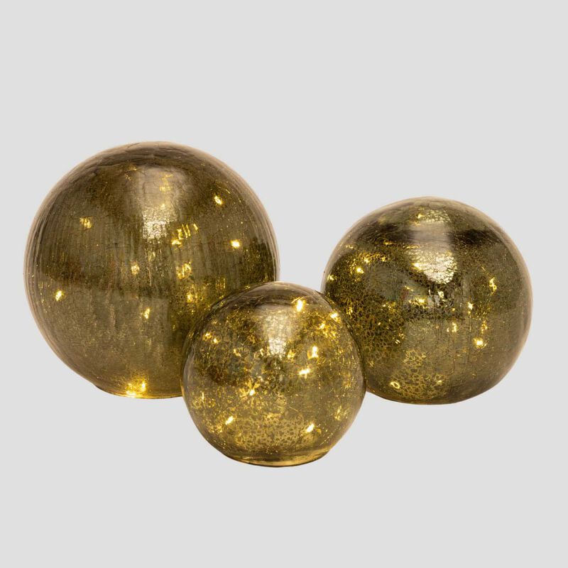Stellar Haus Green 12cm Crackle Orb image number 2