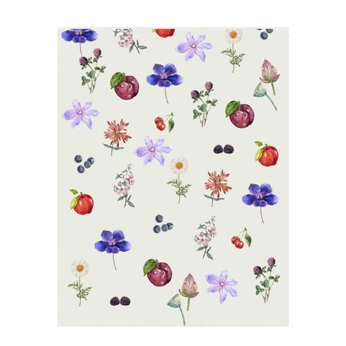 Lettuce Flower Fruit Arrangement Tea Towel