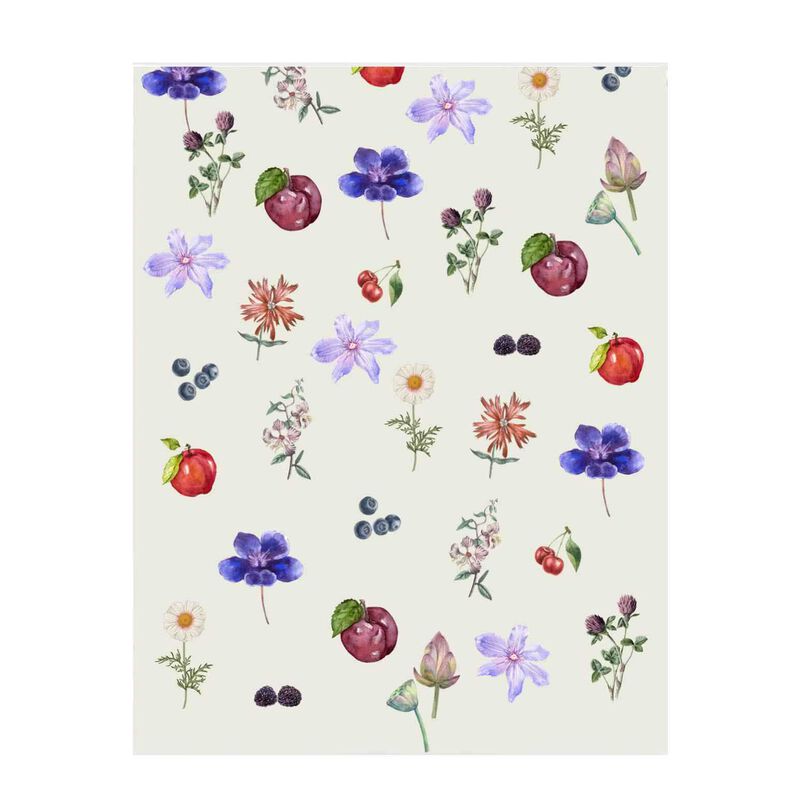 Lettuce Flower Fruit Arrangement Tea Towel image number 0