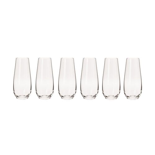 Krosno Harmony Stemless Flute 230ml Set Of 6 Gift Boxed