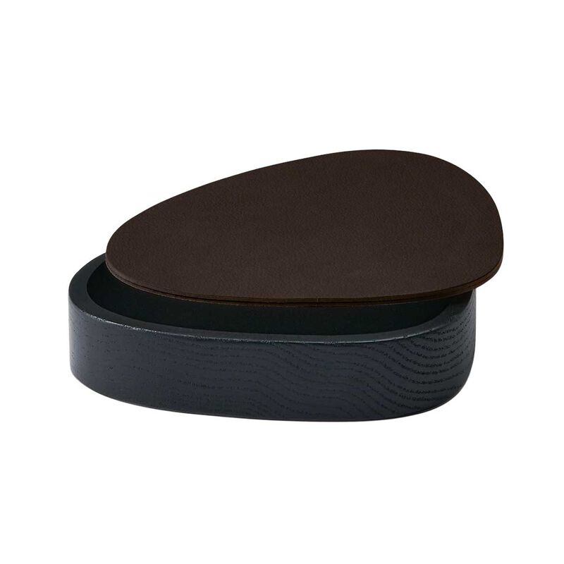 LIND DNA Wood Box & Lid Curve Oak Black Nupo - Hazel image number 0