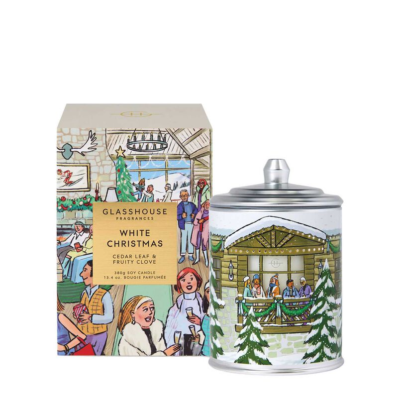 Glasshouse Fragrances White Christmas Soy Candle 380g image number 0
