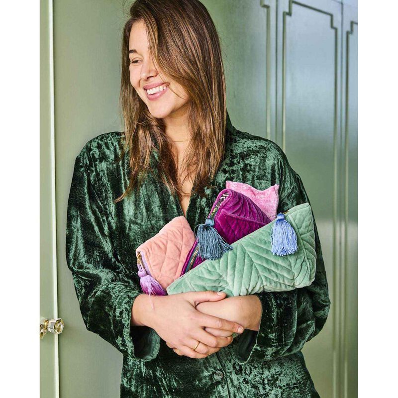 Kip&Co Seabed Velvet Toiletry Bag image number 2