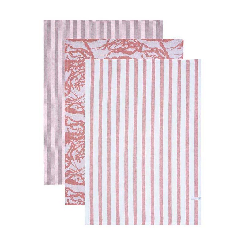 Royal Doulton 1815 Bright Tea Towel Coral 3 Pack image number 0