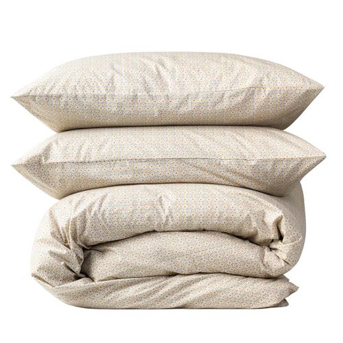 Citt&agrave; Porto Duvet Cover Cloud/Pumpkin Q 210x210cm