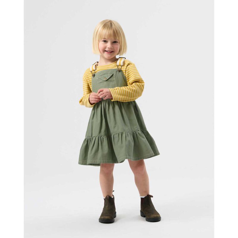 Goldie + Ace Essential Stripe Rib Top Yellow 3-5Y image number 1