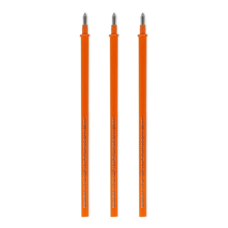 Legami Erasable Gel Pen Refills Pack of 3 - Orange Ink image number 0