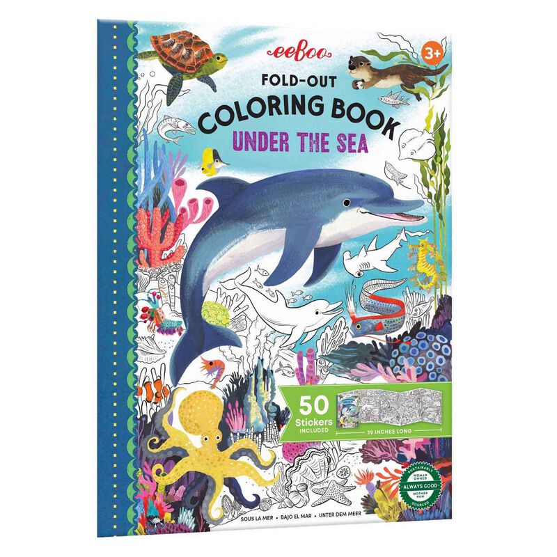 Eeboo  Fold-Out Coloring Book Under The Sea image number 0