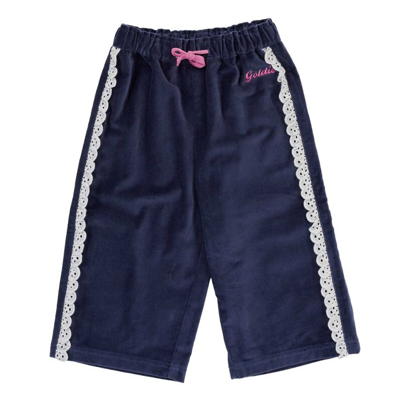 Goldie + Ace Velour Broderie Wide Leg Pant 3-5Y image number 0