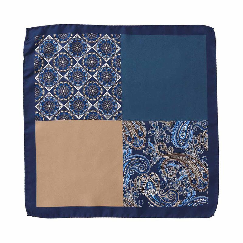 Cambridge Rondelle 4-Way Pocket Square image number 1