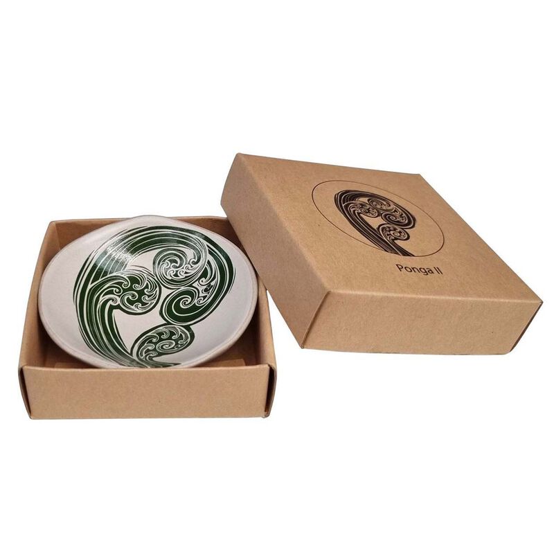 Jo Luping Ponga 2 Green And White Porcelain Bowl 7cm image number 2