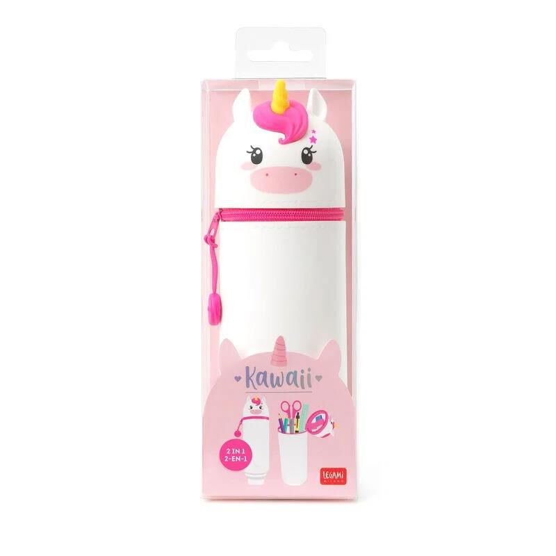 Legami Kawaii 2-In-1 Soft Silicone Unicorn Pencil Case image number 3