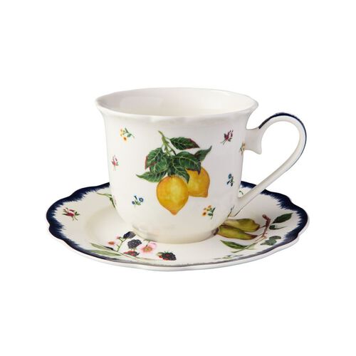 Casa Domani Frutta Scallop Cup & Saucer 280ml
