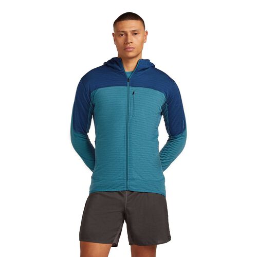 Icebreaker M Merino Blend 300 RealFleece Descender LS Zip Hoodie