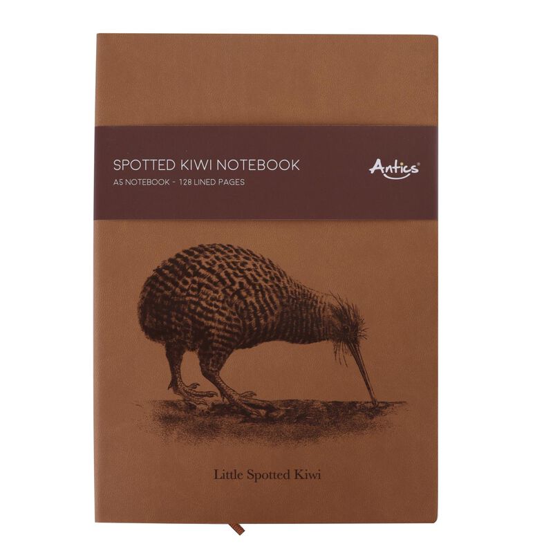 Kereru Design New Zealand Spotted Kiwi A5 PU Notebook image number 0
