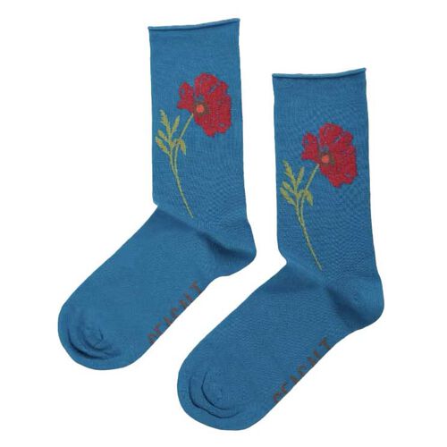 Seasalt Cornwall Womens Bamboo Arty Socks Picked Poppy Dark Drift