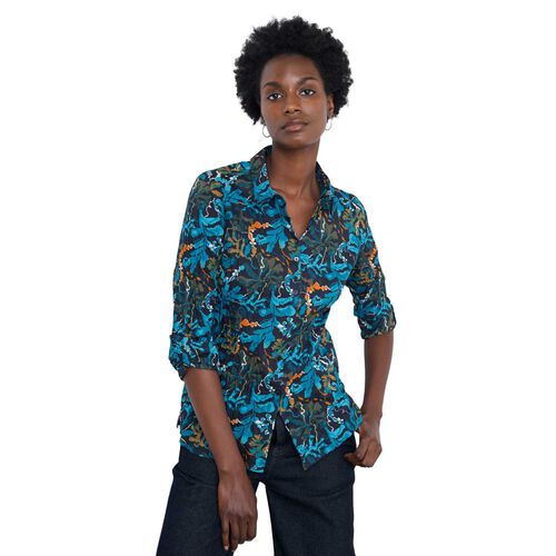 Seasalt Cornwall Larissa Shirt Floating Fronds Maritime