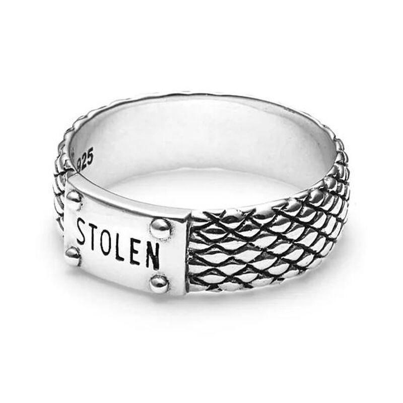 Stolen Girlfriends Club Snake Band Slim Ring image number 2