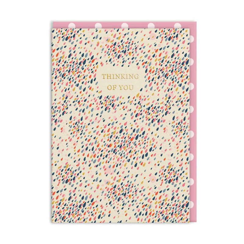 Cath Kidston Raindrops Thinking Of You Greeting Card image number 0