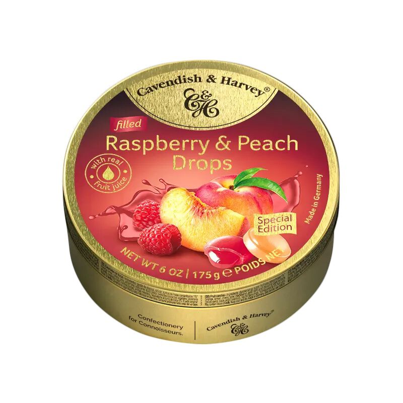 Cavendish & Harvey Raspberry & Peach Drops 175g image number 0
