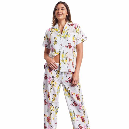 Cottonreal Long Stem Flora Button Pj Set
