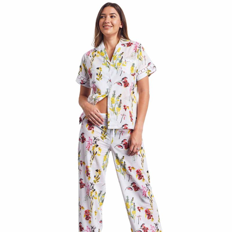 Cottonreal Long Stem Flora Button Pj Set image number 0