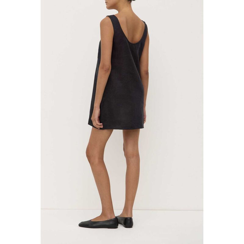 Assembly Label Selma Linen Mini Dress Black image number 1