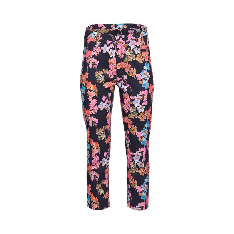 Vassalli Printed Slim Leg 7/8 Length Lightweight Pull On Pant image number 21