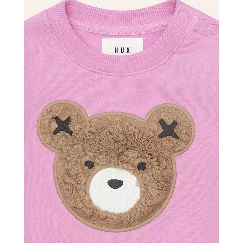 Huxbaby Fuschia Furry Huxbear Sweatshirt 3-5Y image number 2