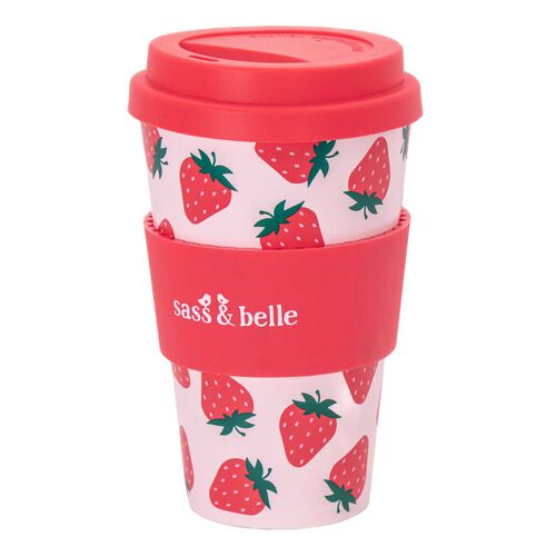 Sass & Belle Strawberry Travel Coffee Cup