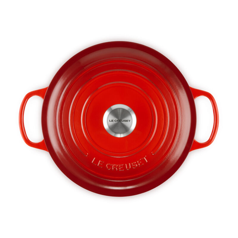 Le Creuset Cast Iron Round Casserole 26cm - Cerise image number 2