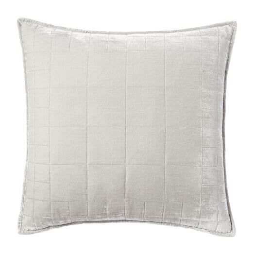 West Elm Lush Velvet Cushion Cover 51cm Platinum Ballantynes Department Store