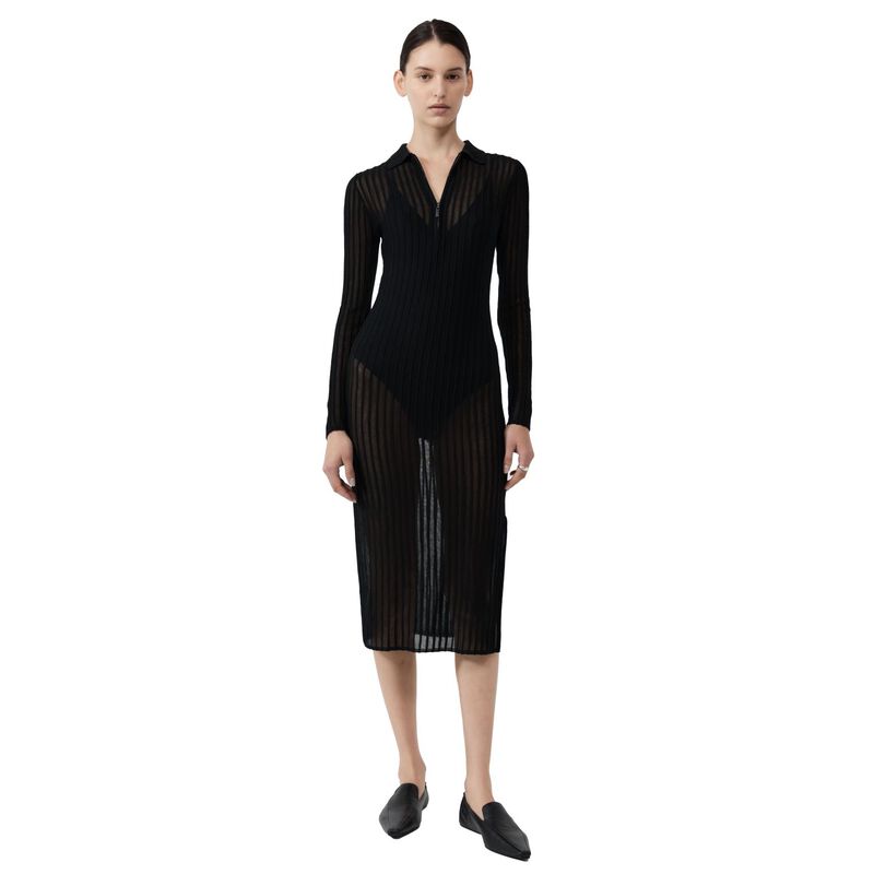 St. Agni Sheer Stripe Dress image number 0