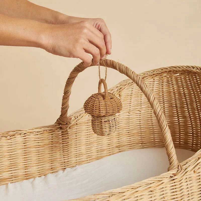 Classical Child Mushroom Rattan Rattle image number 1