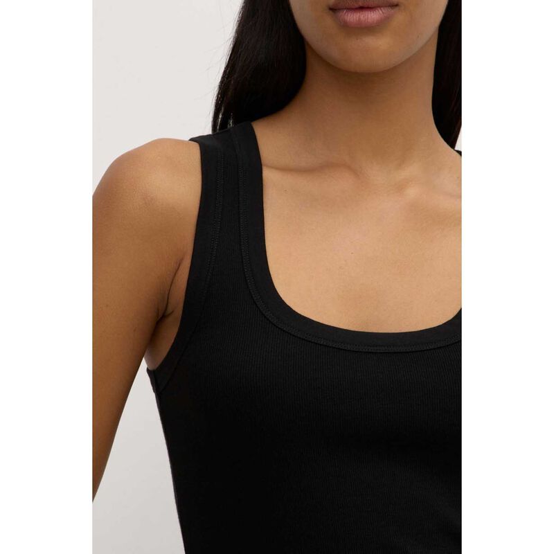 Assembly Label Robyn Scoop Neck Rib Tank Black image number 2