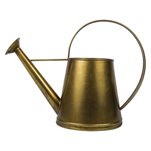 French Country Alloy Gold Watering Can