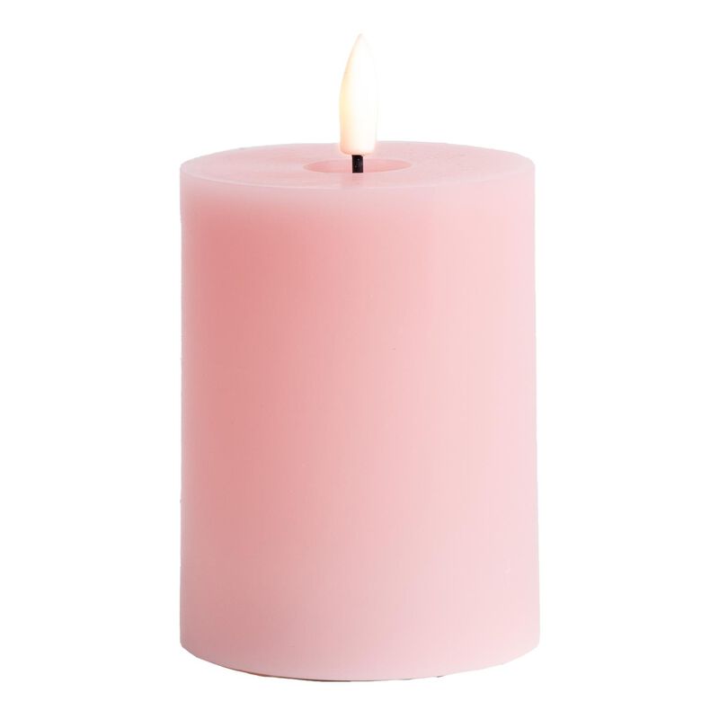 Stellar Haus Pink Pillar Indoor LED Candle With Timer 10cmx7.5cm image number 0