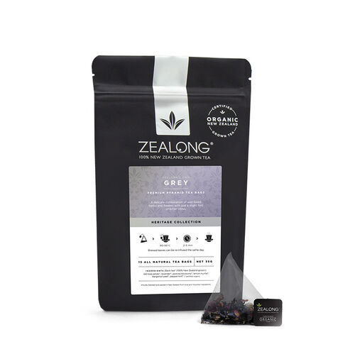 Zealong Grey Tea Bags  - Black Tea, Rose, Lavender & Jasmine 35g