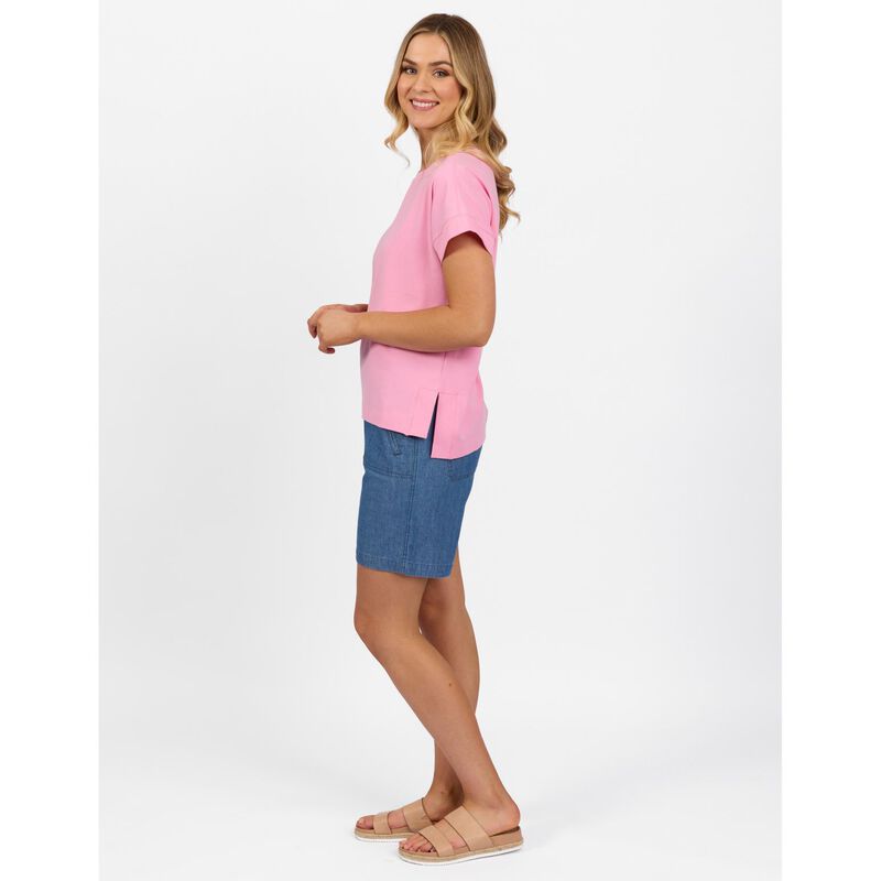 Vassalli Drop Sleeve Top With Stepped Hem image number 2