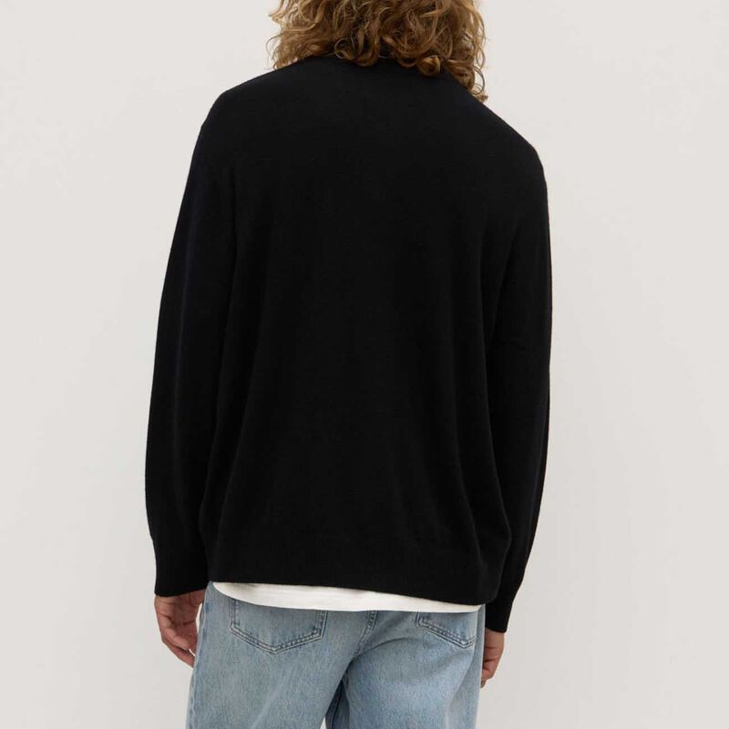 Assembly Label Austin Wool Cashmere Half Zip Knit Black image number 1