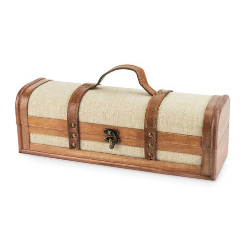Twine Chateau™: 1-Bottle Vintage Trunk Wine Box