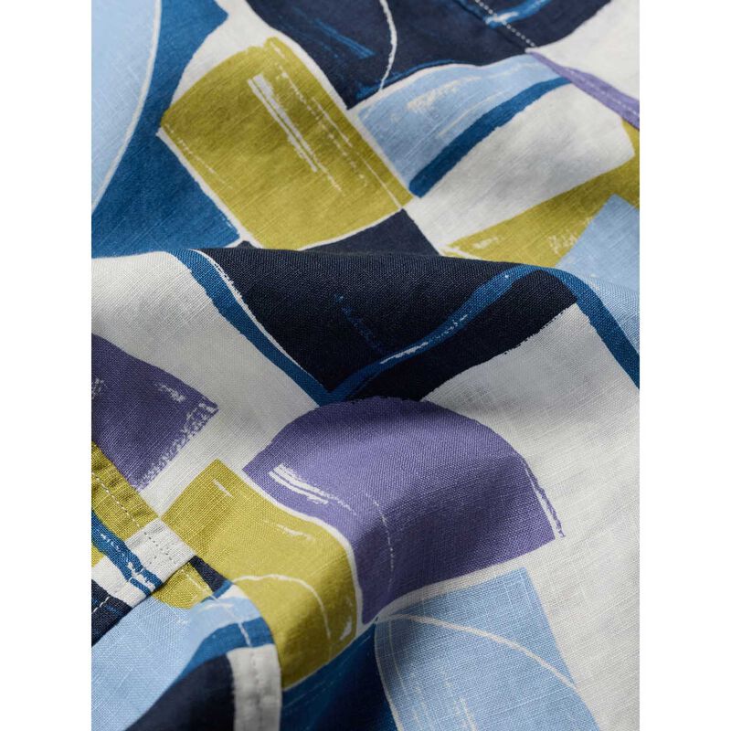 Seasalt Cornwall Sleeveless Grass Wave Dress Block Shapes Bilberry image number 2