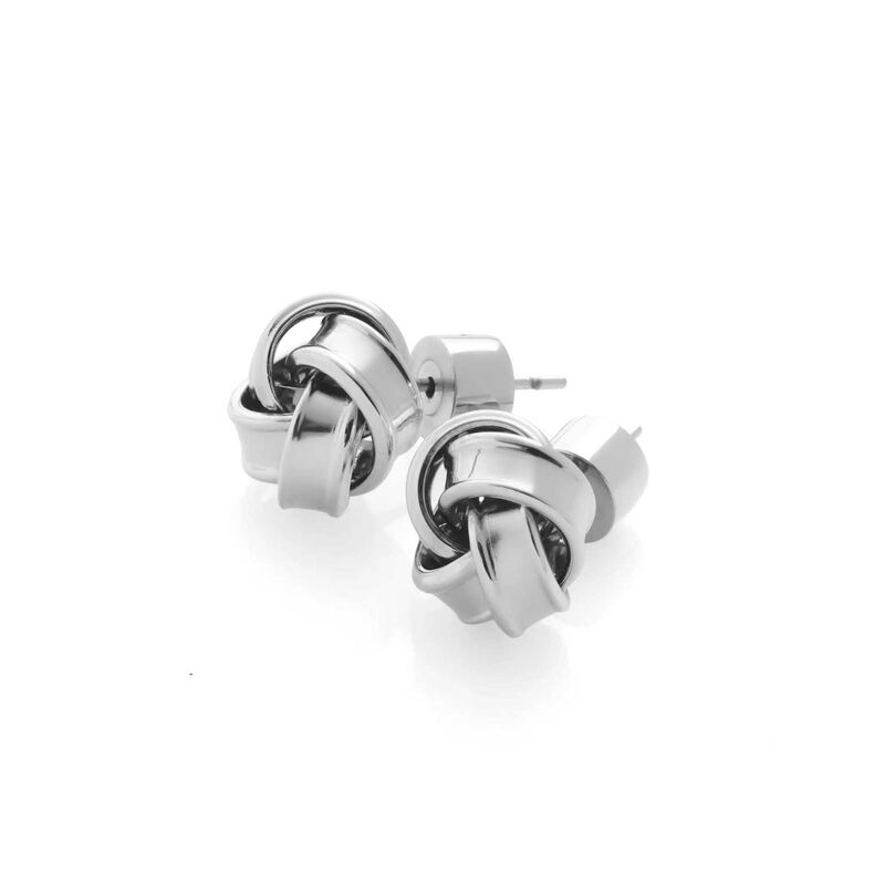 Silk & Steel Knot Earrings image number 2